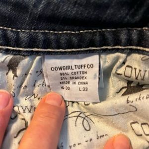 Cowgirl Tuff jeans 30w 33 l